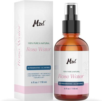 China High Quality 100% Pure Organic Whitening Rose Water Spray Toner Private Label For Face for sale