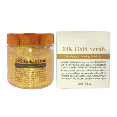 China Exfoliator Wholesale Private Label Natural Exfoliating Face Scrub 24K Gold Body Scrub for sale