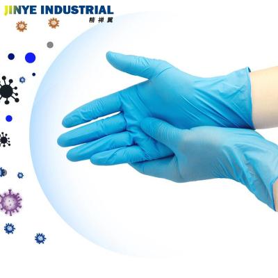 China Disposable Compound Multifunctional Nitrile Blue Color No Mix-Powder Examination Nitrile Gloves for sale