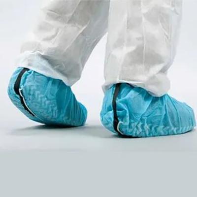 China Disposable Foot Waterproof Shoe-covers Disposable Woven Fabric Non Slip Non Boot Covers for sale