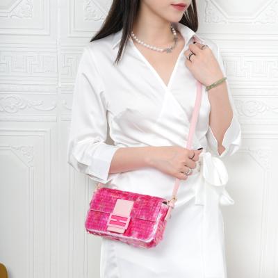 China Fashion Fashion Handbags For Girls Brand Sequined Stunning Side Bags For Girls Luxury Ladies Shoulder Cross Body Bags 20cm for sale