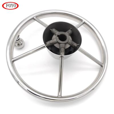 China marine marine/boat/yacht/sailboat/ship/car yacht steering wheel 5 spoke STAINLESS STEEL accessories material for sale