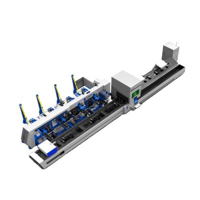 China 6000mm fiber laser cutting square and round tube which equipped pneumatic chunk (20-220mm) easily cutting pipe with 3years warranty for sale