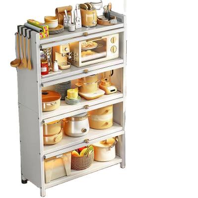 China Low price viable high quality carbon steel white kitchen storage cabinet shelf with door for sale