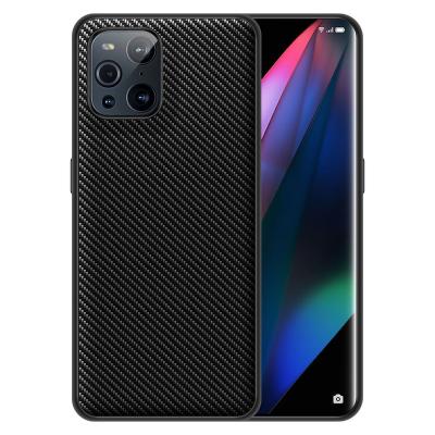 China Shockproof For Oppo Find X3 Pro Carbon Fiber Texture Phone Protective Case For Oppo Find X2 Pro Back Cover for sale