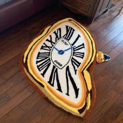 China Low Moq Rug Non Slip Custom Bear Shaped Mat Die Cut Animal Pattern Blanket Door Mat Custom Clock Covers for sale