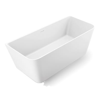 China Quality Freestanding Elegant Pure Acrylic Cuboid Freestanding Soaking Bathtub For Hotel Apartment for sale