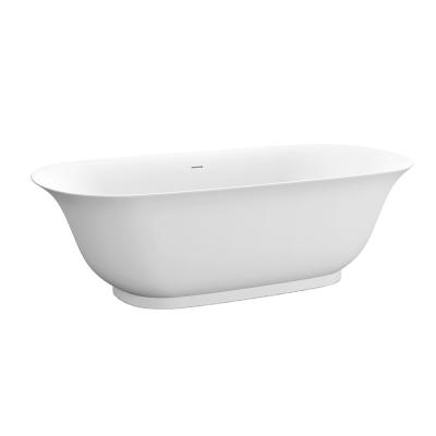 China New Design Freestanding Microcrystalline Stone Deep Soak Bathtub For Luxury Hotels for sale