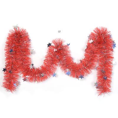 China Wholesale PET Factory Christmas And Holiday Colorful Tinsel Garland For Decoration for sale