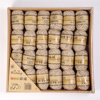 China 24PCS Decoration Vintage DIY Jute Rope Natural Jute Twist Twine Rope Rustic Rope for sale