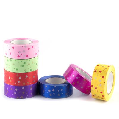 China Eco - Friendly Wholesale High Quality Plain Gift 2.8cm*18Y Face Color Kraft Ribbon for sale