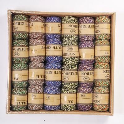 China 24PCS DIY Decoration Natural Jute Twine Art Crafts Hessian Rope Packing Twine for Industrial Gardening Applications for sale