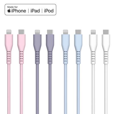 China Data Transfer and Charger MFi Certified 3A Silicon Data Cable Palladium Charger USB C Fast Charging Cable to Lightning for iPhone 13 Cable for sale