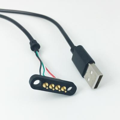 China High quality Smart Watch Trangjan custom pogo pin charger cable 4 pin pogo to usb cable for sale