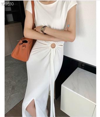 China Sleeveless Women's Evening Party Elegant Women's Summer T-shirt Anti-Wrinkle Wrap Knit Dress for sale