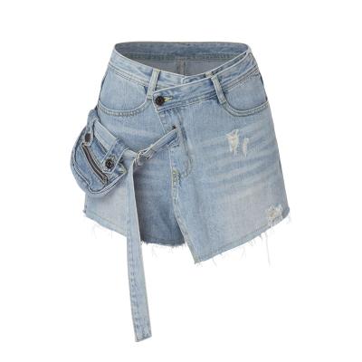 China 2020 Women Distressed QUICK DRY Highwaist Ripped Denim Shorts Summer High Waist for sale