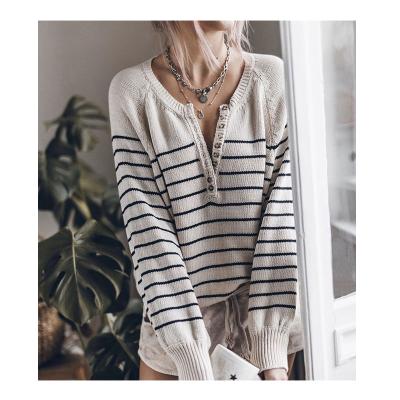 China QUICK DRY 2020 Autumn Sweater Striped Women's Jackets And Fashionable Women's Sweaters for sale