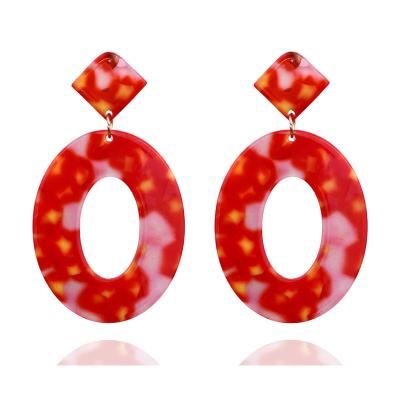 China FASHIONABLE Women's Simple Kinds Of Rotundity Geometric Ear Studs Circle Acrylic Earrings for sale