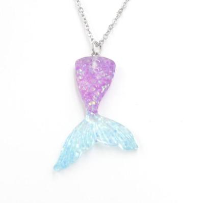 China CLASSIC Mermaid Necklace Stainless Steel Fish Tail Pendant Necklace for sale