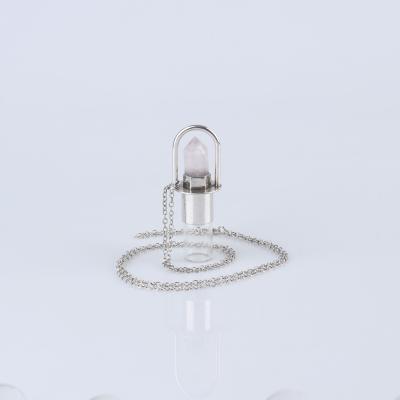 China New fashion quartz bottle pendant necklace wholesale FASHIONABLE Crystal Essential Oil Roller Diffuser for sale