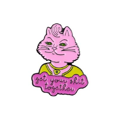 China Zinc Alloy Student Cute Enamel Bojack Unisex Rider ALLOY Cartoon Brooch Novelty Badge for sale