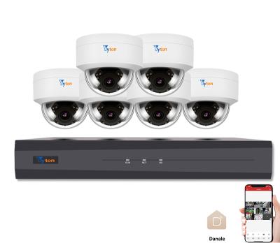 China 8CH NVR Built-in Siren Camera 4K POE Security System Home Camera with 2TB HDD 6PCS 4MP IP Camera POE Built-in MIC and SD Card Slot H.265+ IR 30M for sale