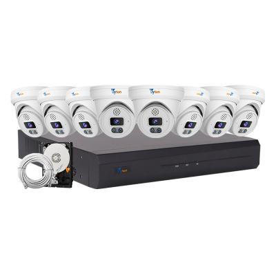 China NIGHT VISION Security Camera System 4K 16CH NVR 6MP Vehicle Motion Detection&Night Vision 8PCS AI IP Outdoor Human Vision TWO Ways Audio for sale