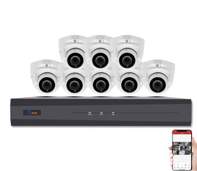 China Siren Security Camera Home System 4K 8CH NVR with 2TB HDD 8PCS 4MP IP Camera POE Built-in MIC and SD Card Slot H.265+ IR 30M for sale