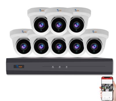 China Built-in 8CH NVR 2TB HDD 8PCS 4MP IP Camera POE Built-in MIC IP66 H.265 IR 30M Pluy and Play Yyton Security System 4K POE Siren for sale