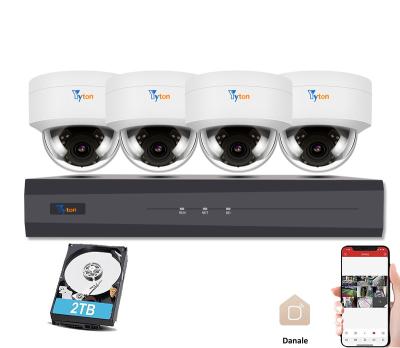 China New Home Security System 4k NVR 6MP IP Camera POE Human NIGHT VISION DOME AI and Vehicle Built-in MIC IR Detection IP66 H265 Night Vision for sale