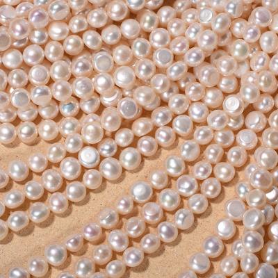 China Factory wholesale 8mm potato hole natural freshwater pearl baroque straight shape classic diy material accessory for sale