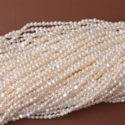 China Classic Manufacturers Wholesale 3-4mm Strong Light Natural Freshwater Pearl Baroque Irregular Bead Beaded For DIY Jewelry for sale