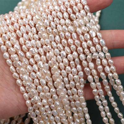 China Wholesale Classical Strong Straight Drop Hole Light 4.5mm Natural Freshwater Baroque Freshwater Pearl Shaped Small Half Pearl for sale