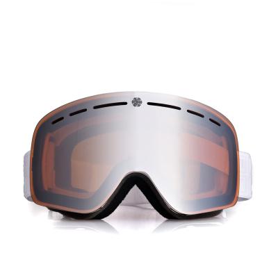 China Winter Outdoor Sports Kid Skiing Goggles Anti Fog And Windproof Lenses for sale