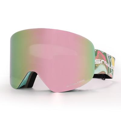 China SKI HUBO Sports Custom Anti Fog Ski Goggles Double Lens Snow Goggles Snow Goggles for sale