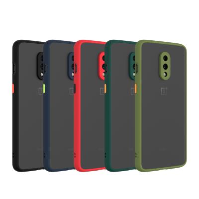 China Ultra Thin Matte Translucent Phone Cover Frosted TPU PC Case For Oneplus 7 7 pro TPU PC 2 in 1 Cell Phone Case For Oneplus 6T 7T 8 pro for sale