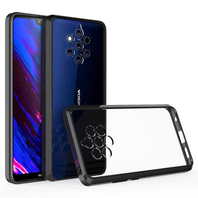 China High Quality Shockproof Anti-scratch TPU Hybrid Function Cell Phone Cover Acrylic Back Bumper Case For Nokia 9 PureView for sale