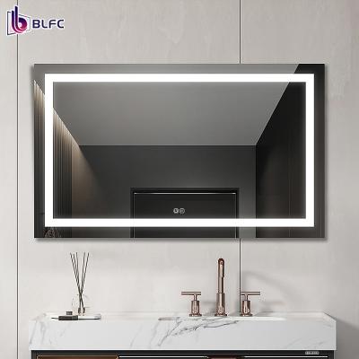 China Wholesale Magnifying Wall Hanging Luxury Decorative Bathroom Home Vanity Frameless Back Light Mirror for sale