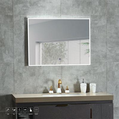 China 2022 hot sale scam bano espejo maquillaje scam smart enlarging luz led mirror for bathroom for sale