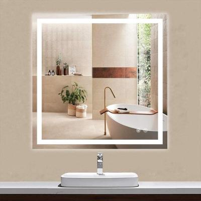 China Magnifying Framed Bathroom Mirror with Blueteeth Float Mirrors Decorative Wall Mounted Mirror for Home Furniture for sale