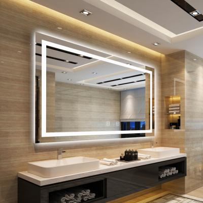 China Bedroom Touch Floor Wall Smart Lighted Free Standing Dressing Mirror Set Led Mirror For Full Body Length for sale