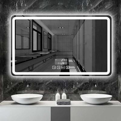 China Living Room Wall Mounted Led Magnifying Mirror Rectangle Light Weight Smart Anti-fog Dressing Full Body Mirror Wholesale for sale