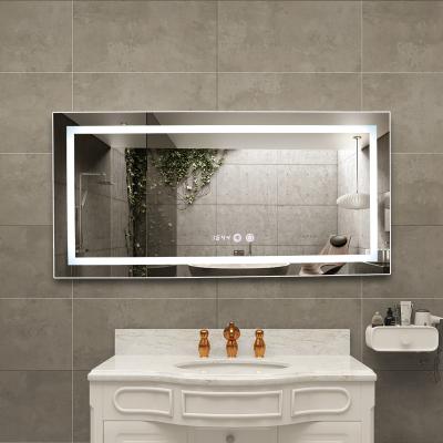 China Modern Design Magnifying Wall Mounted Bathroom Mirror With Magnifier And Led Light for sale