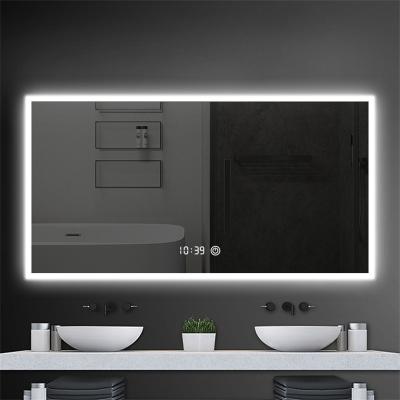 China Silver Magnifying Mirror Espejo Lighting Intelligent Led Touch Screen Mirror Bathroom Led Mirror for sale