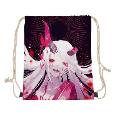 China Light Geisha Art Image Customized Drawstring Backpack Casual Bag Women Print Manufacturer Wholesale /Dropship Custom Gifts and Crafts for sale