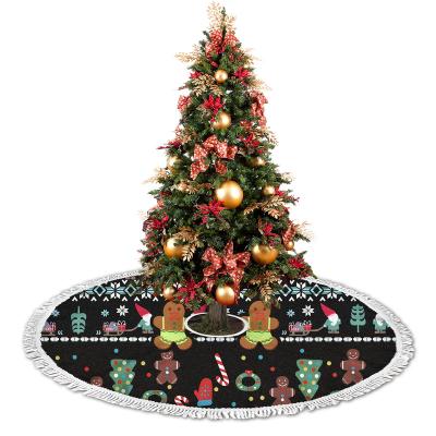 China Wholesale Hot Sale 2021 Newest Newest Christmas Product Sale Black Buffalo Plaid Red White Green Green Tree Skirt Burlap Fashion Xmas Tree Skirt for sale