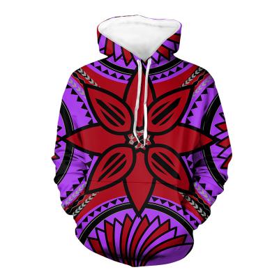 China Dropshipping Unisex Comfortable Daily Vacation Sweater Orange Purple Geometric Pattern Design Printed Loose Sweatshirt Pullover Hoodies for sale