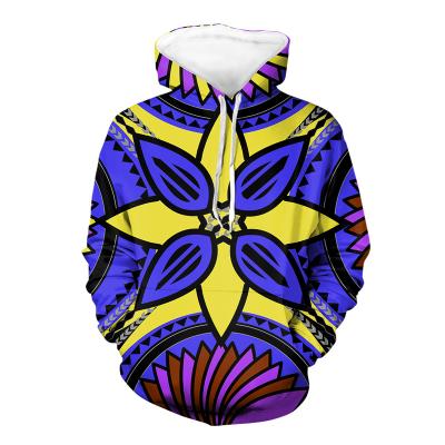 China Windproof Purple Orange Geometric Pattern Design Printed Loose Sweatshirt Pullover Hoodie Unisex Cozy Daily Vacation Dropshipping for sale