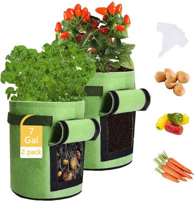 China Felt Cloth Heavy Duty Plant Divider Farm Soil Plant Vegetable Growing Bag for sale