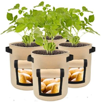 China Felt Fabric Heavy Duty Thickened Planting Potted Plant Grow Bags Hydroponics for sale